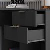 Escritorio Home Mobili Valencia 2 Cajones Negro
