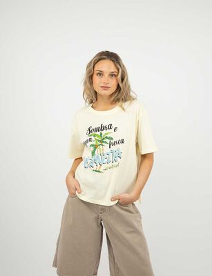 Imagen 1 del producto Polera Con Estampado Manga Corta Mujer Icono Amarillo