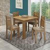 Juego de Comedor Jdo & Design Sully Nogal 4 Sillas