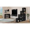 Combo Arrimo + Panel TV 55" + Biblioteca Escalera Tuhome Beijing Wengue