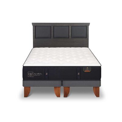 Cama Europea CIC Base Normal King Premium + Respaldo Torino