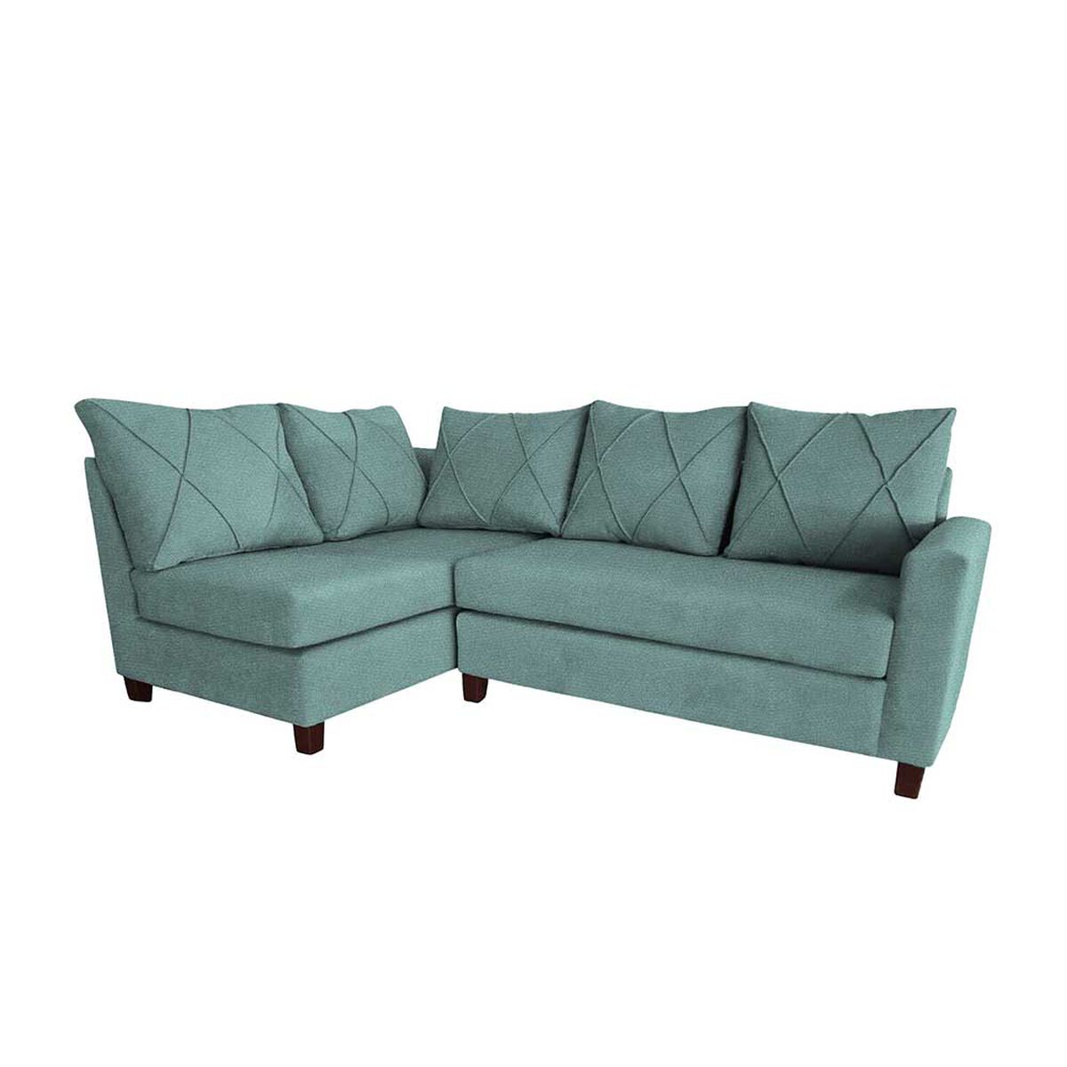 Sofá Seccional Izquierdo Living Factory Musso 5 Cuerpos Menta
