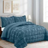 Plumón Doral Super King Touch Nebula Liso Azul