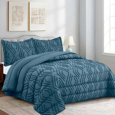 Plum&oacute;n Doral Super King Touch Nebula Liso Azul