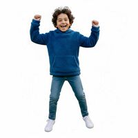 Polerón Peludo Niño Chess Azul, Denim