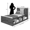 Base Cama Funcional Decocasa 1 Plaza Yumi + Mueble Auxiliar