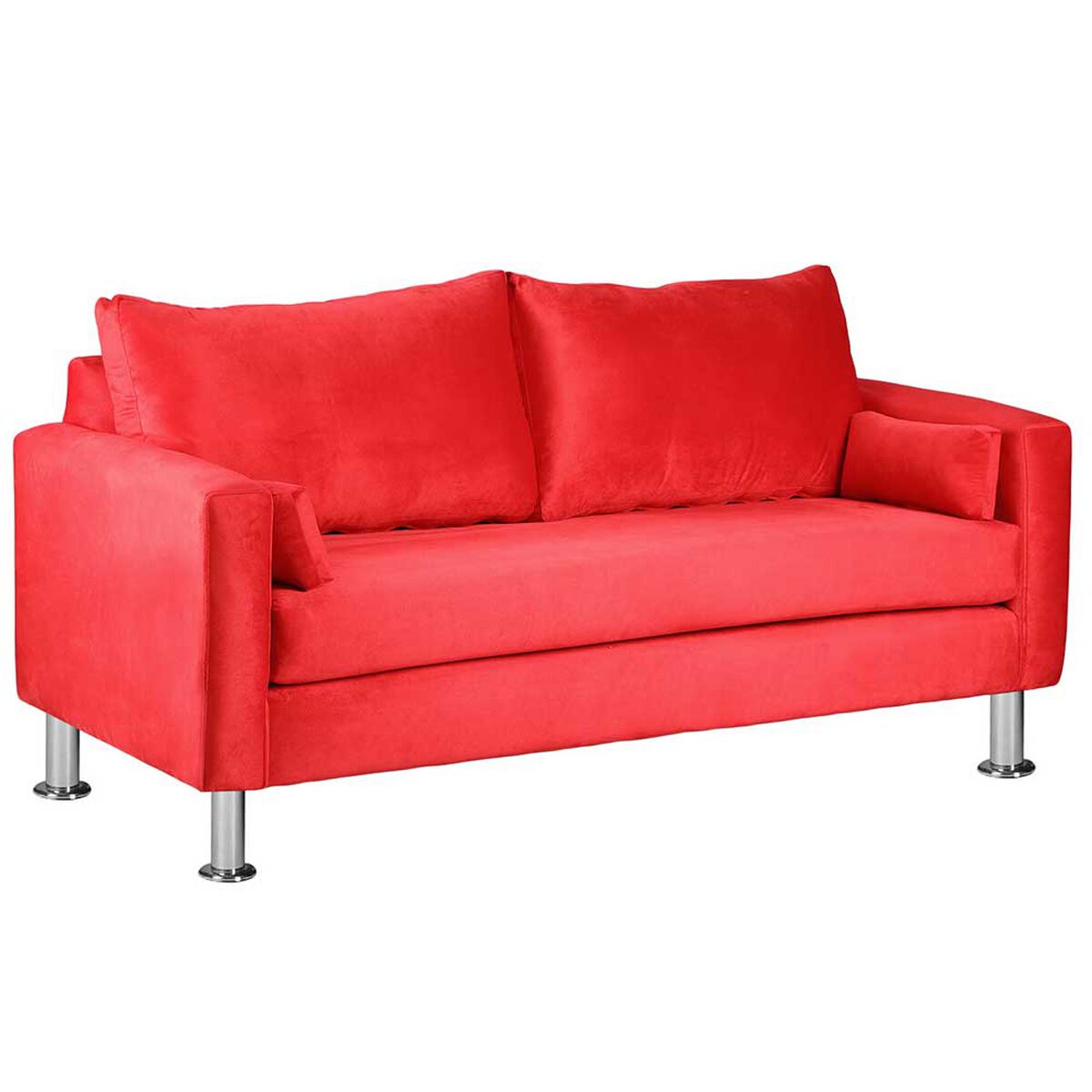 Sofá Bodevir Sky Felpa 12 3 Cuerpos Rojo