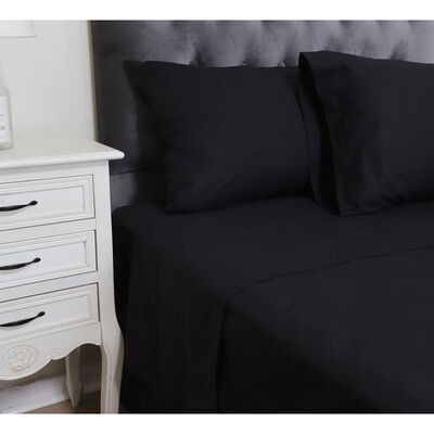 Imagen 2 del producto Juego de Sábanas Arthome 144 Hilos 1 Plaza Negro