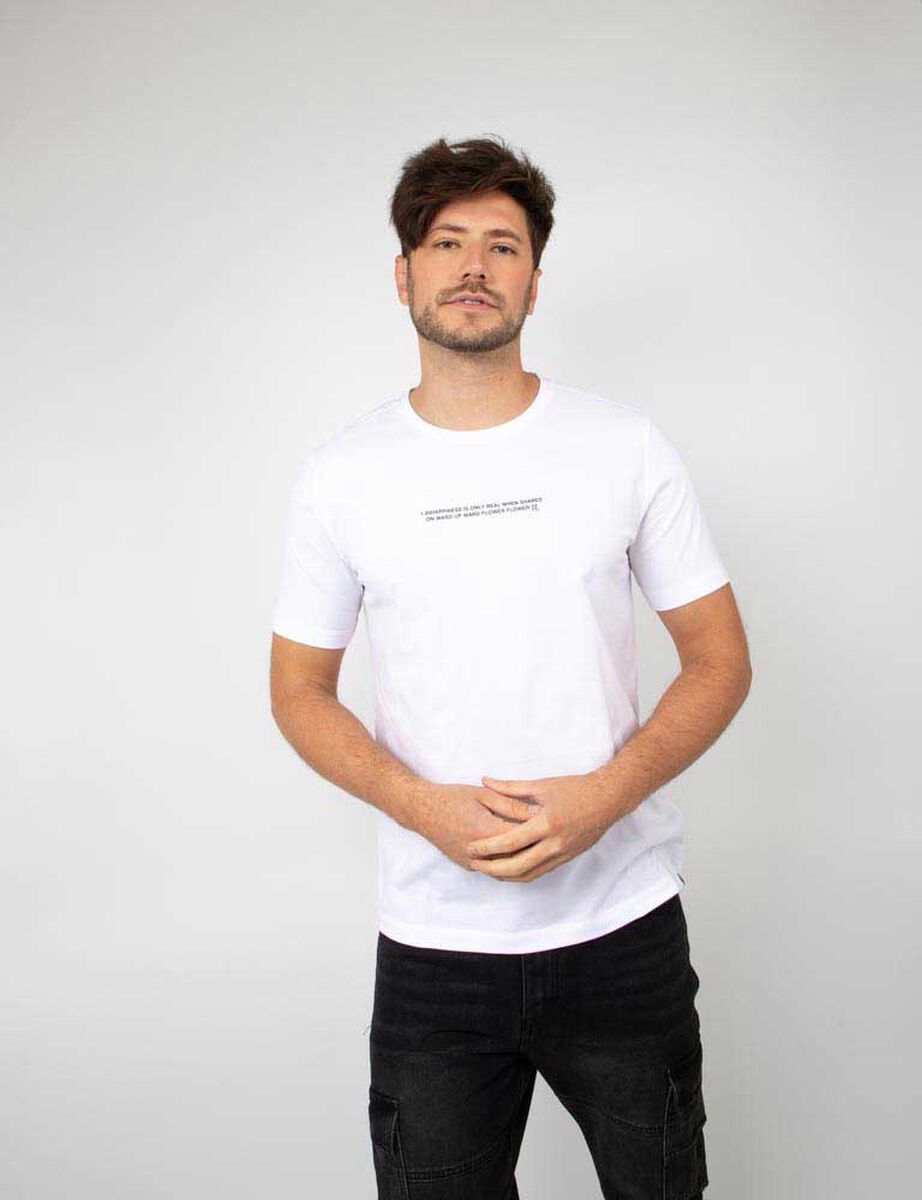 Polera Con Estampado Manga Corta Hombre Fiorucci