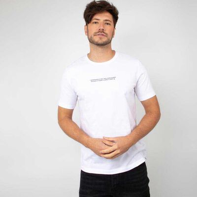 Polera Con Estampado Manga Corta Hombre Fiorucci