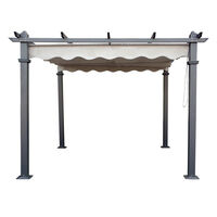 Gazebo Tela Aluminio Retractil Spazzio Roma 3,4 x 3,4 mts