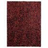 Alfombra Shaggy Bicolor 150 X 200 Cm Red Black