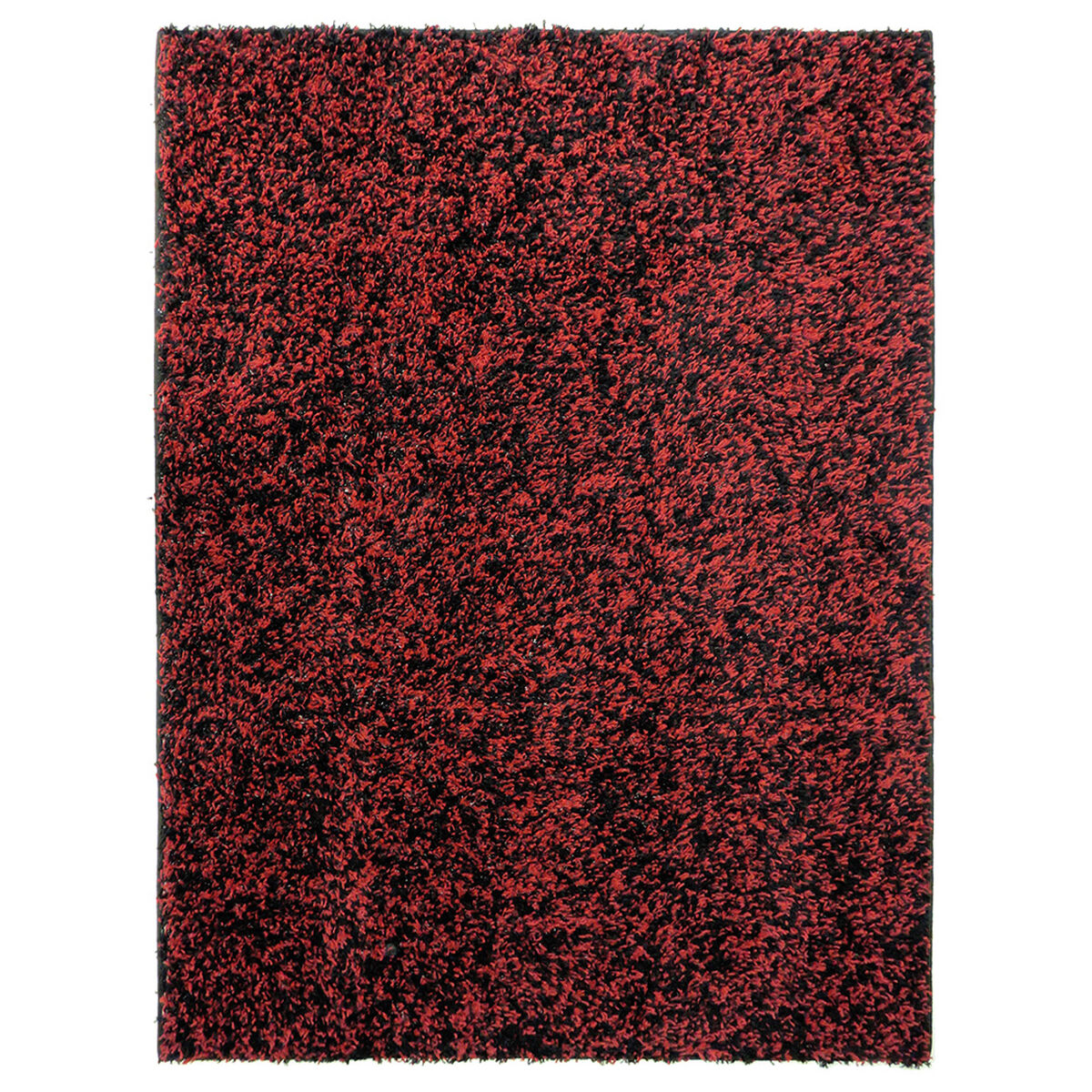 Alfombra Shaggy Bicolor 150 X 200 Cm Red Black
