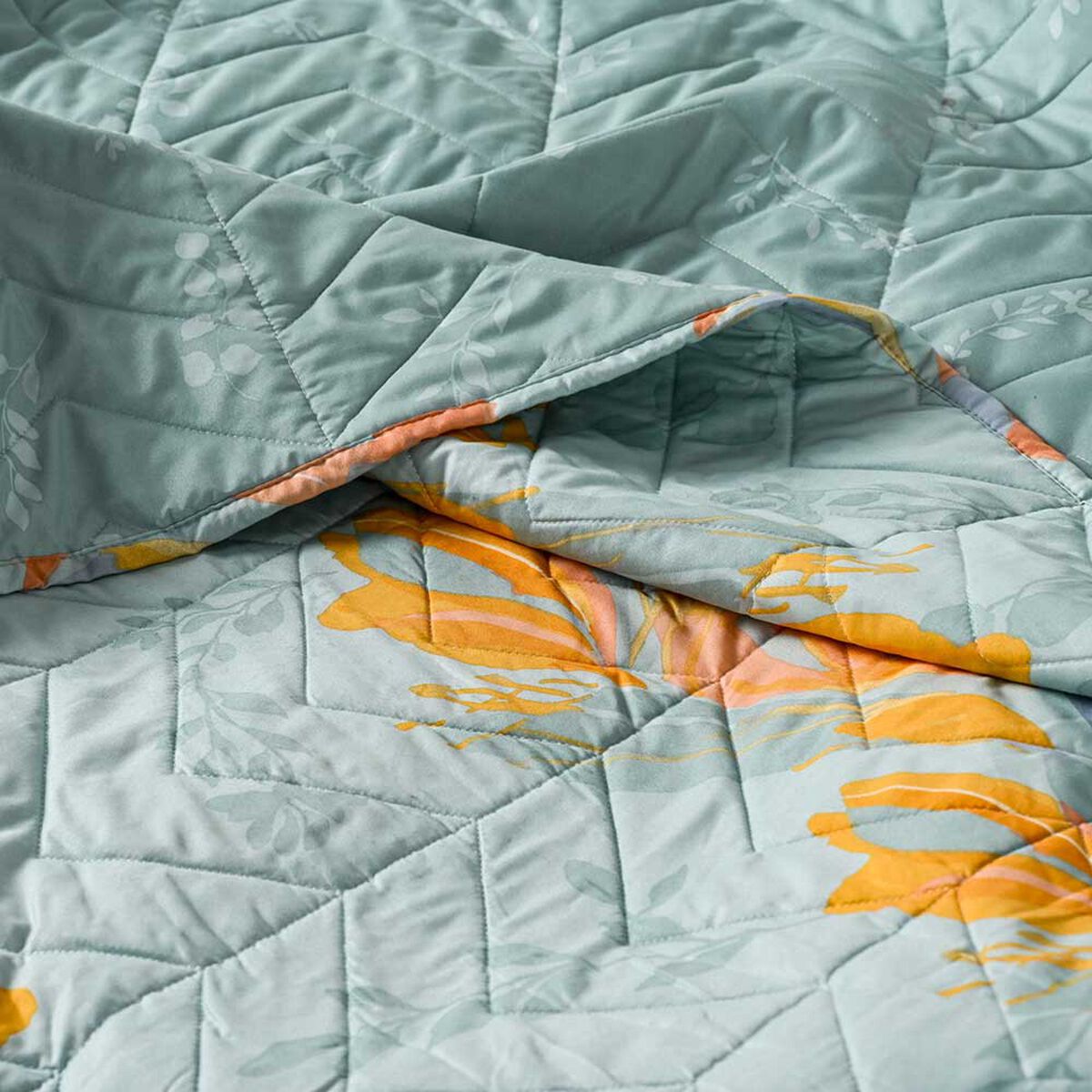 Quilt Estampado American Family 2 Plazas Aquamarine