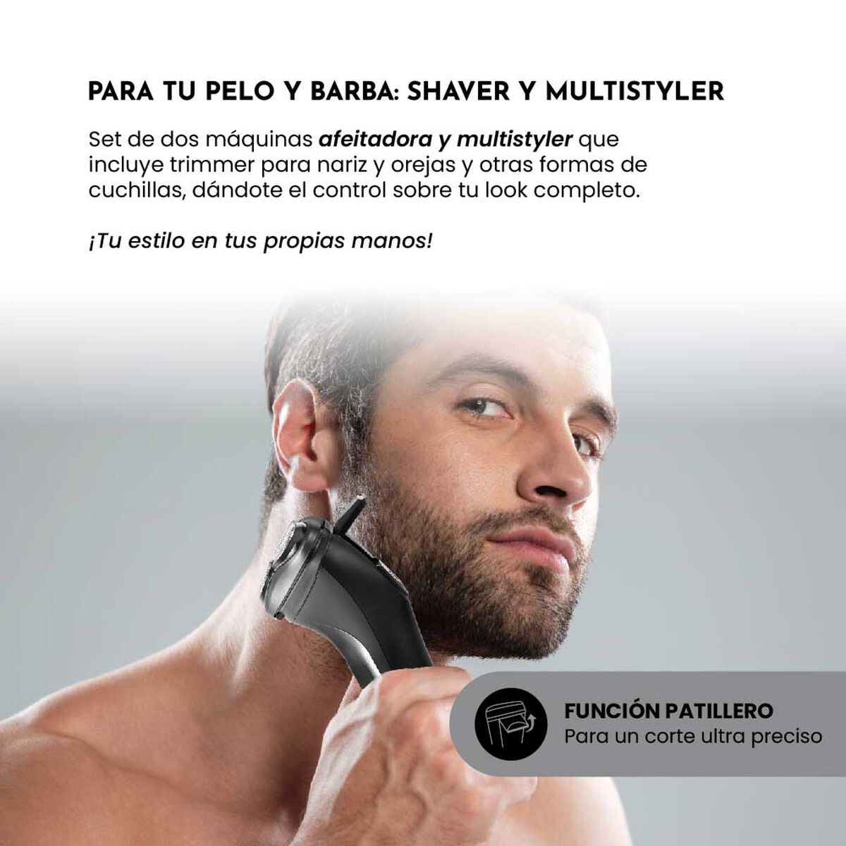 Set Cortapelos y Afeitadora Siegen SG-8440C01 4 en 1