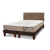 Cama Europea Flex Base Dividida King Dual Sensity + Respaldo Royal