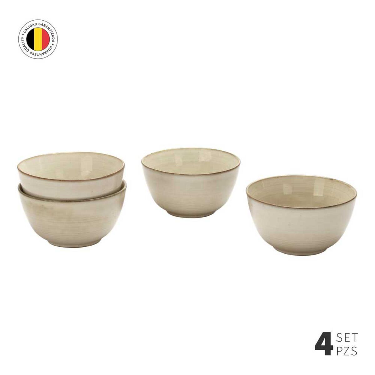Set 4 Bowls Cerámica Simplit Siena 7,5 cm