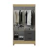 Clóset Vekkahome Mobi 4 Puertas 2 Cajones Gris