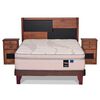 Cama Europea 2 Plazas Gris M&aacute;ximo Cobre + Set Maderas