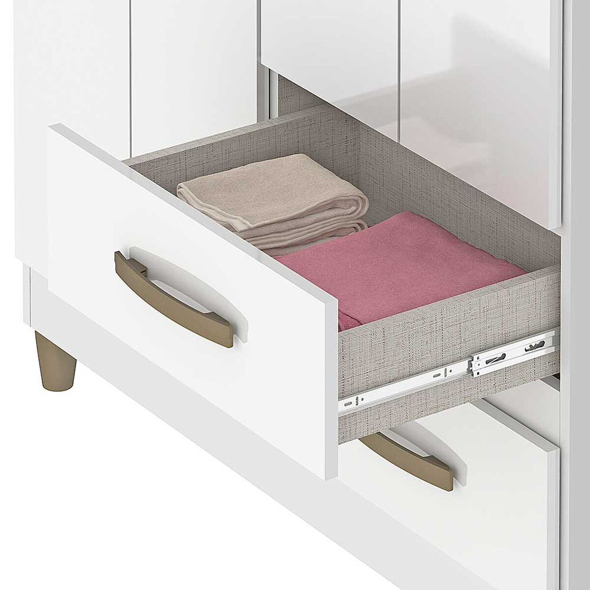 Cl&oacute;set Vekkahome Lisboa 4 Puertas 2 Cajones Blanco