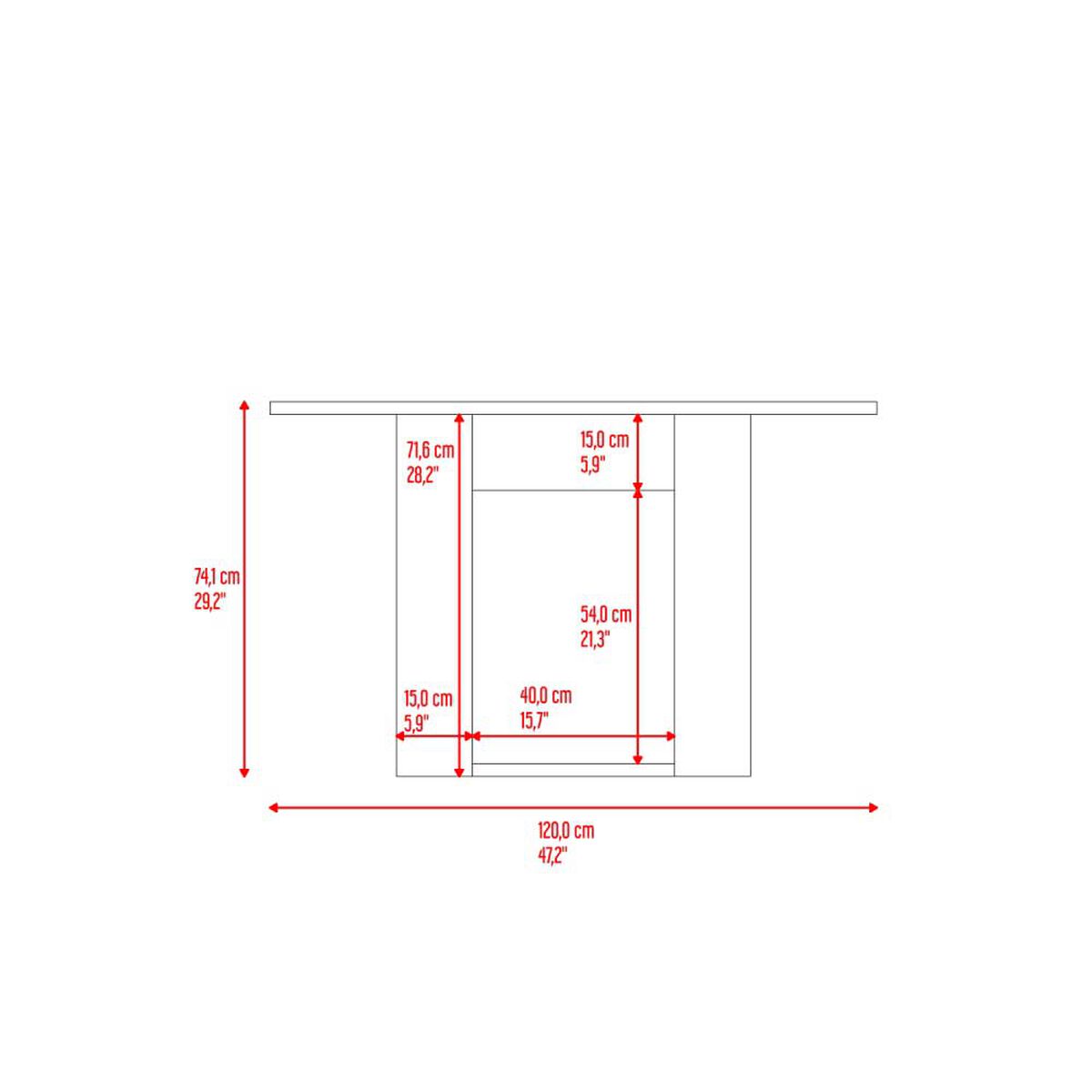 Mesa de Comedor TuHome Volterra Roble Gris