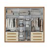 Closet Di Poretti Design Veneto 6 Puertas 6 Cajones Caf&eacute; Blanco
