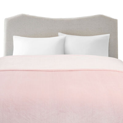 Frazada Illusions Flannel 2 Plazas Liso Rosa
