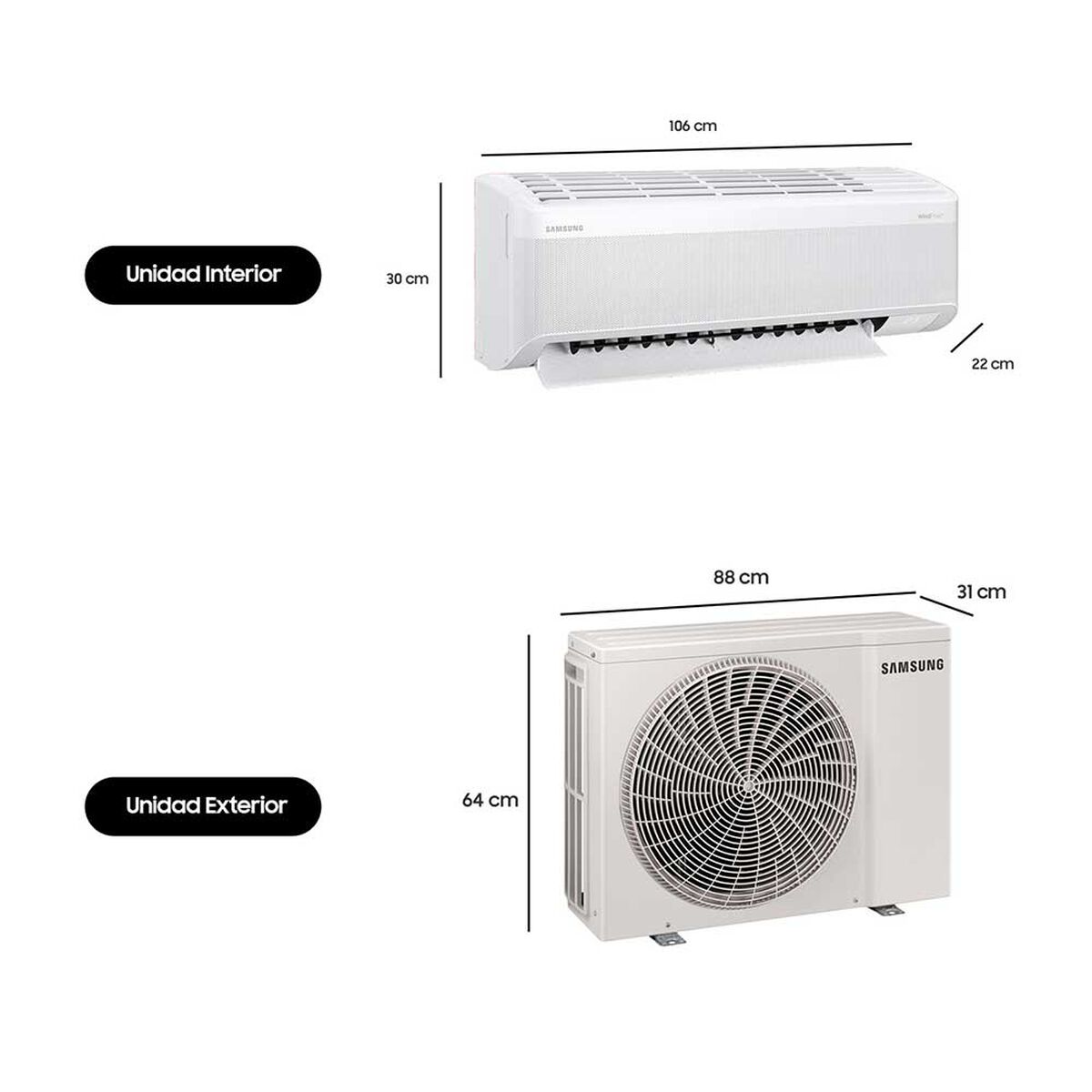 Aire Acondicionado Samsung AR70F24C1DW/ZS 22000 Btu