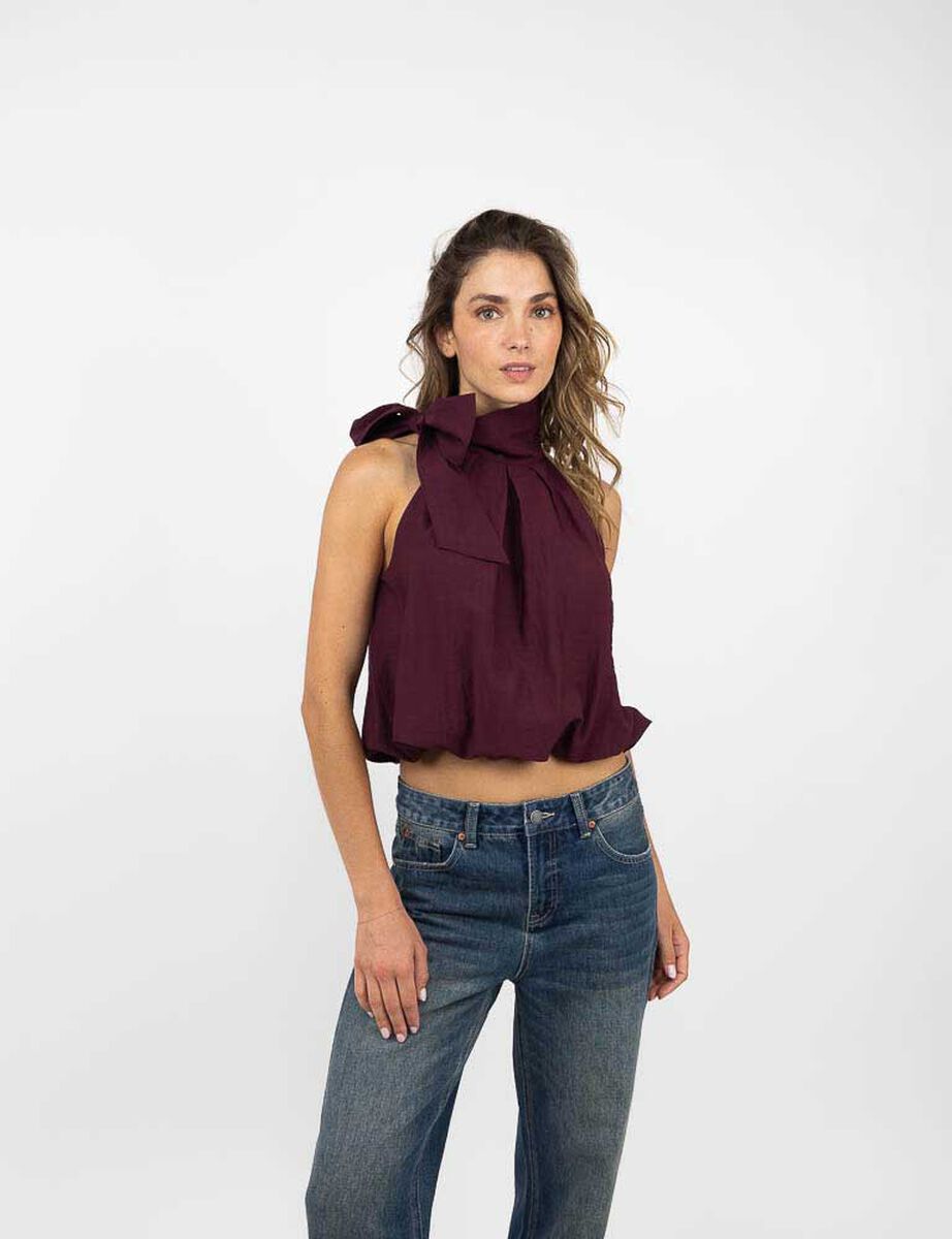 Blusa Crop Sin Mangas Mujer Zibel