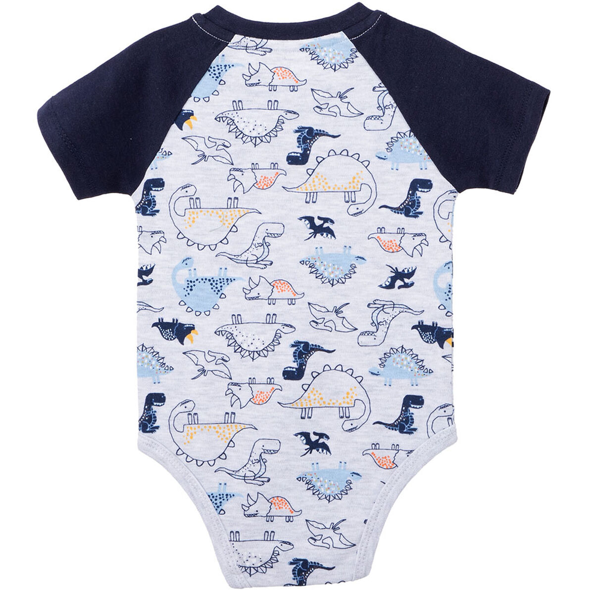 Pack 2 Body Dino Manga Corta de Algodón Chess Baby