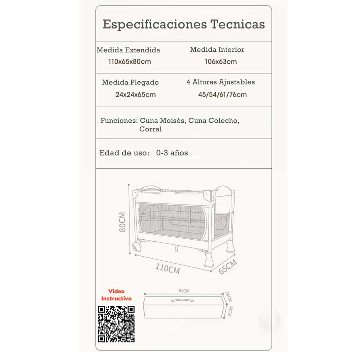 Cuna Colecho Corral con Colchón Lubabycas Jirafa