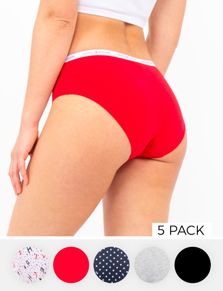 Pack 5 Calzones Pantaletas Mujer Tommy Hilfiger