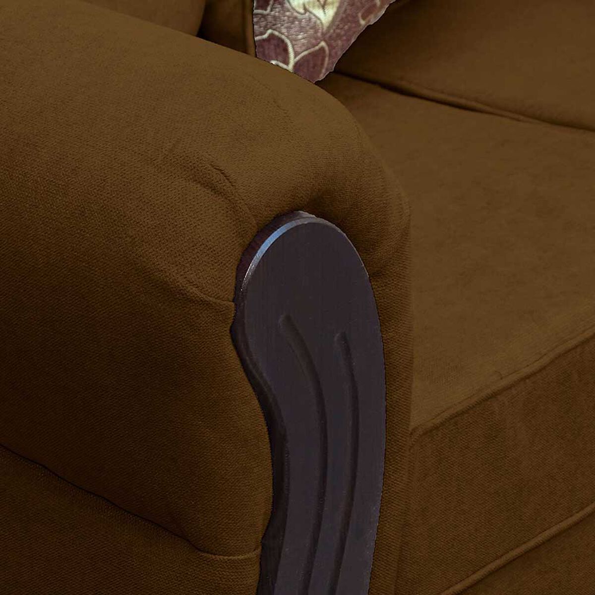 Juego de Living Elegant Detail Girona Sofá 3 Cuerpos + Sofá 2 Cuerpos + Sillón 1 Cuerpo Café