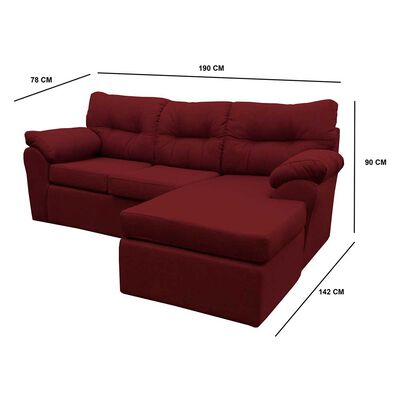 Imagen 2 del producto Sofá Modular Muebles MYM Alta 4 Cuerpos Burdeo