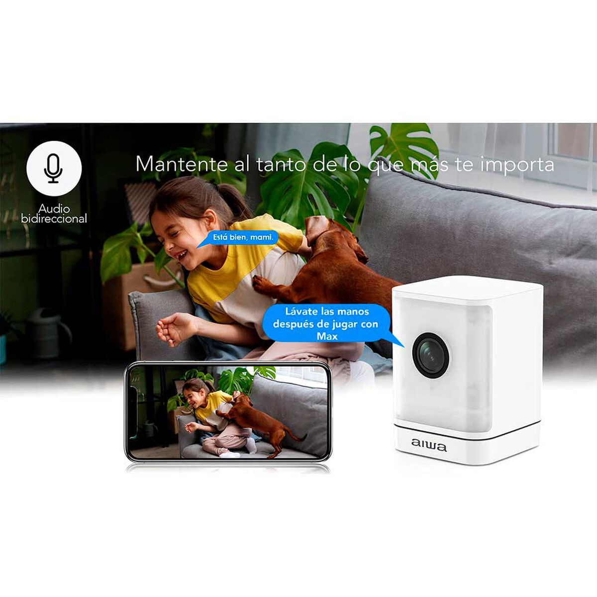 C&aacute;mara de Seguridad Aiwa AW-CTIQ4 4MP WiFi Blanco
