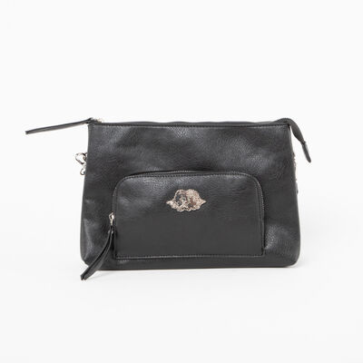 Bolso Eco Cuero Negro Fiorucci