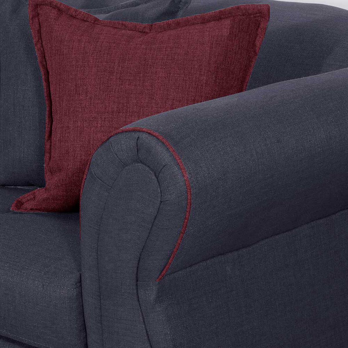 Juego de Living Black Factory Emili 7 Cuerpos Marengo