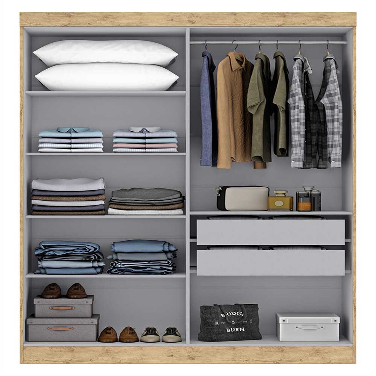 Closet Almore Atlanta 4 Puertas Negro