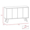 Combo Mesa de Centro + Rack + Buffet + Bar TuHome Vassel