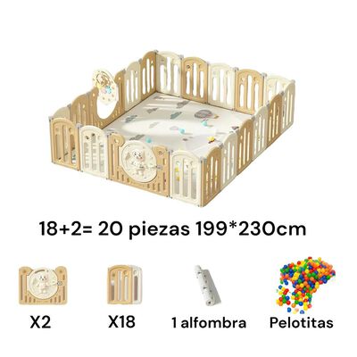 Imagen 1 del producto Corral Bebé 199x230cm con Accesorios Lubabycas