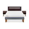Cama Europea CIC 2 Plazas Excellence Plus New Munich + Respaldo + 2 Veladores New Munich