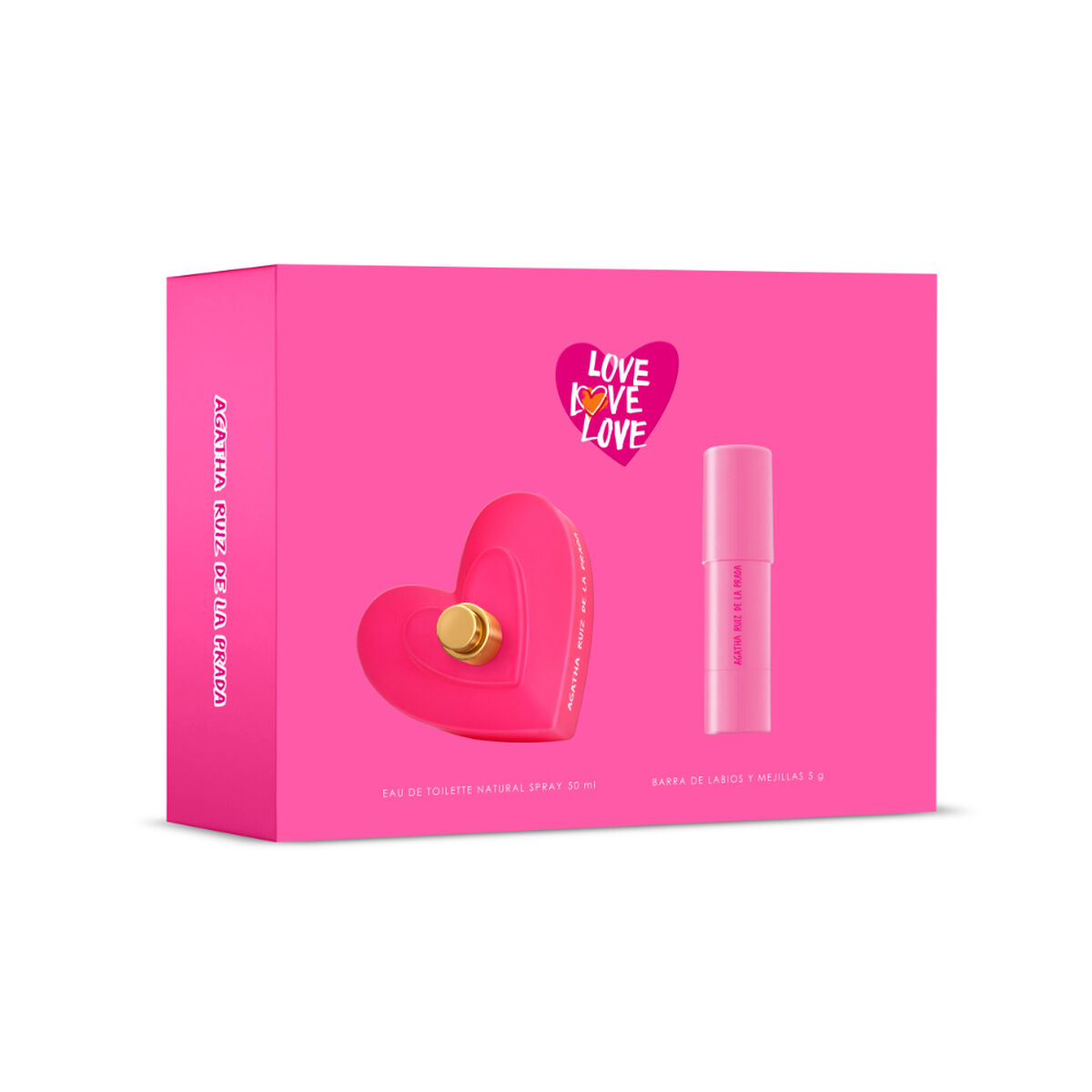 Set Perfume Agatha Ruiz de la Prada Mujer Love Love Love EDT 50 ml + De beso en beso EDT 10 ml