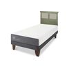 Cama Europea CIC 1,5 Plazas Smart + Respaldo Torino Olivo
