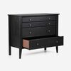 Cama Europea Rosen Base Dividida King Tempo + Respaldo Issey Grafito + Cómoda Baker Grafito