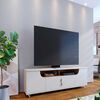 Rack  Di Poretti Santorini Hasta 75" Blanco + Mesa