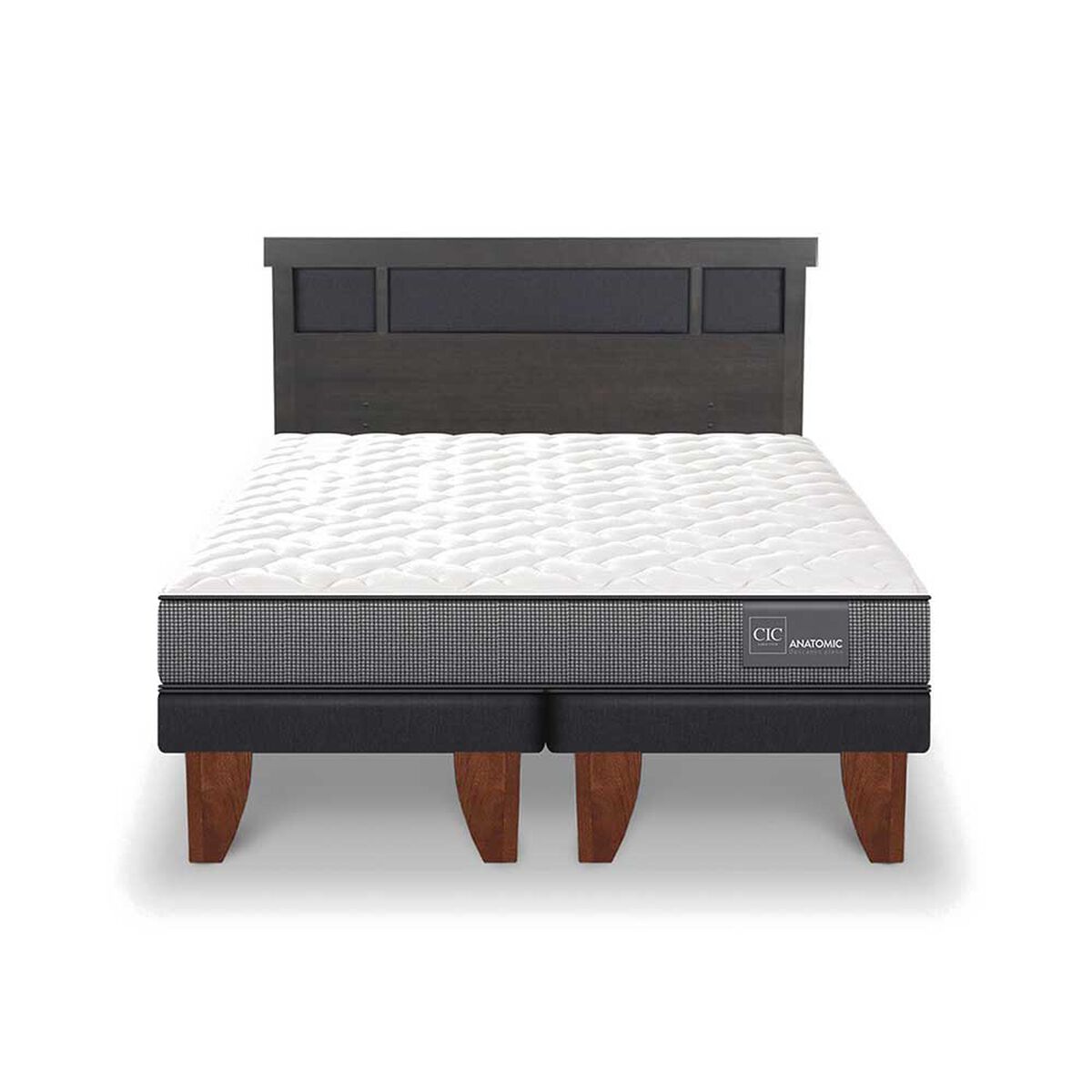 Cama Europea CIC Base Normal King Anatomic + Respaldo Dublin