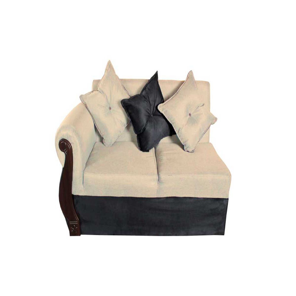 Modular Diseño A&M Home Madison Derecho 5 Cuerpos Negro Beige