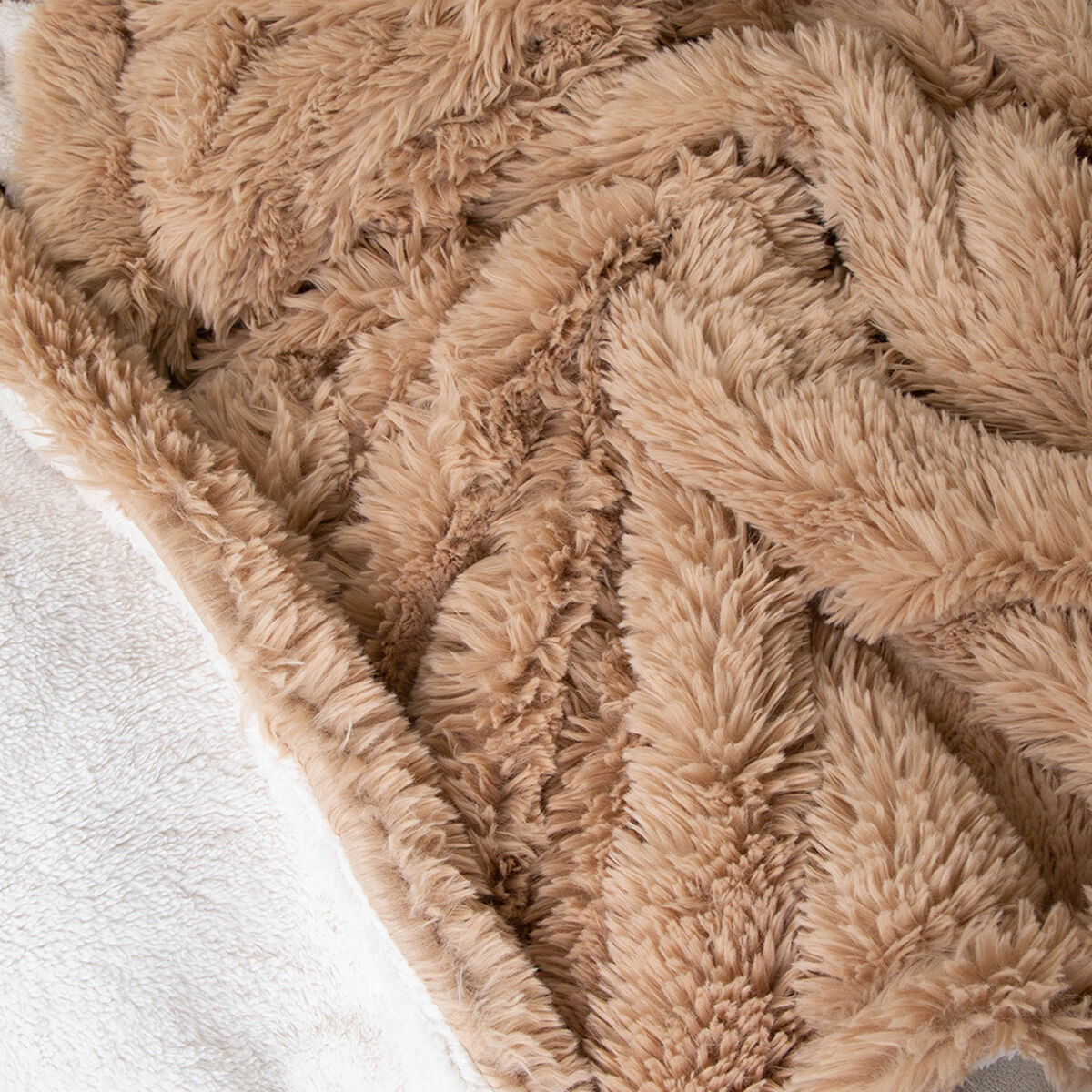 Manta Plush Sherpi Deluxe 127X152 Beige