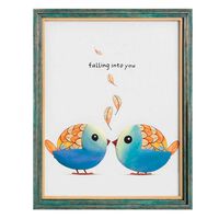 Cuadro Enmarcado Vgo 2 Pajaritos con Relieve 43 x 53 cm