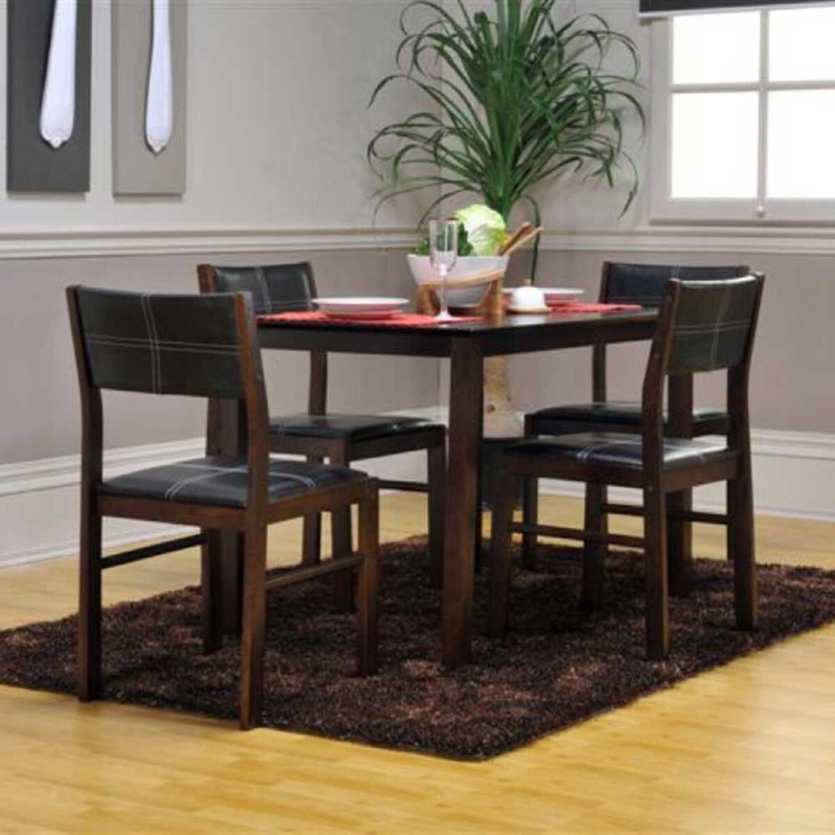 Juego de Comedor Mobeland New York Caramelo 4 Sillas